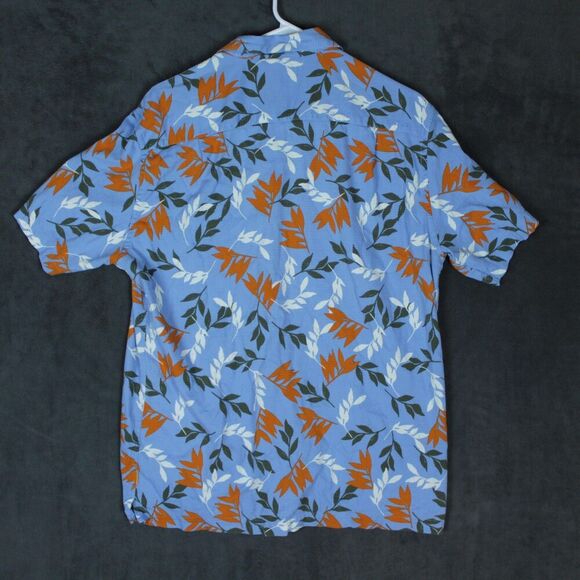 Quiksilver Waterman Shirt Mens Large Hawaiian Floral Regular Fit Button Up - Picture 7 of 8